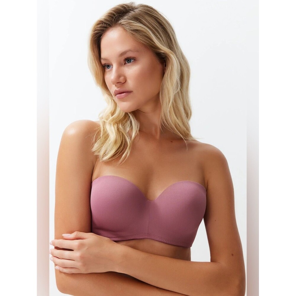 Tommy Hilfiger Strapless Molded Bandeau Bra in Dusty Rose Size 36C